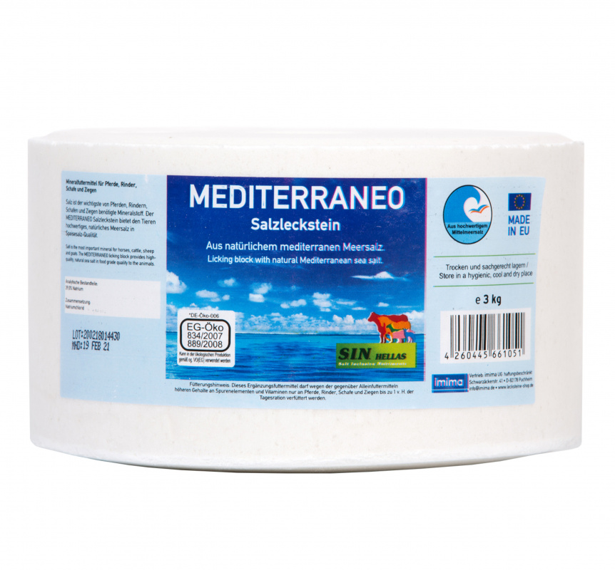 Minerální liz z prémiové mořské soli ze Středomoří Mediterraneo (Balení 3 kg)